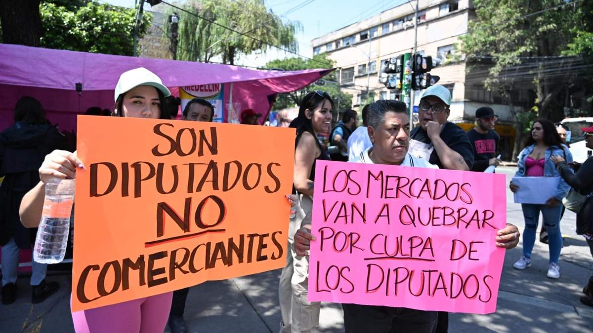 Protesta de comerciantes