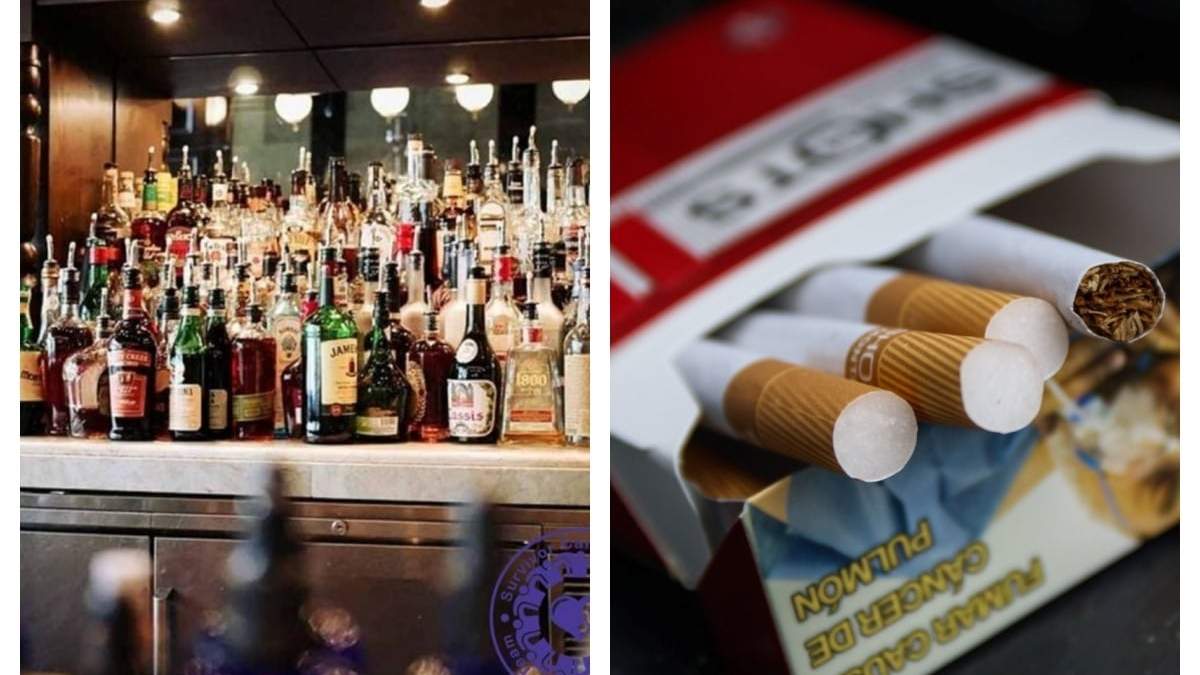 Bebidas alcohólicas y cigarros
