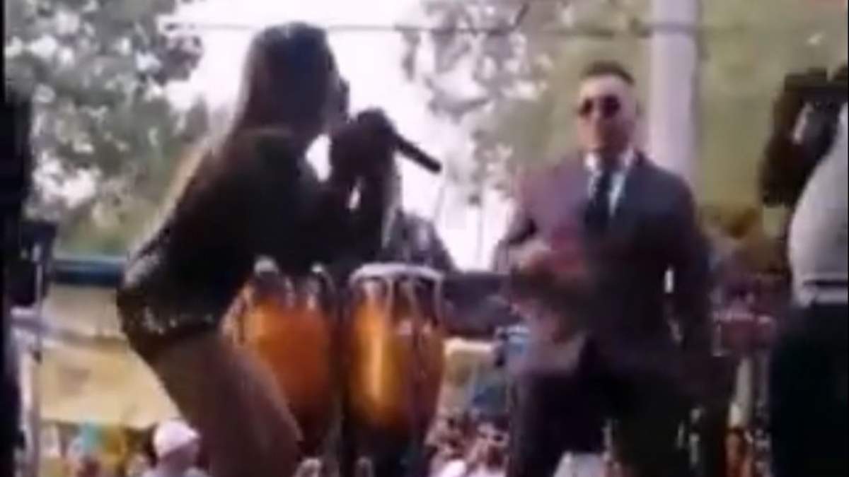 Momento de la agresión a Heydi Infante, nieta de Pedro Infante