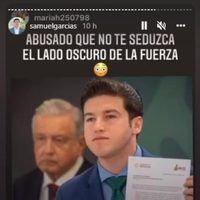 Tras “halago” de AMLO, Samuel García publica meme del presidente