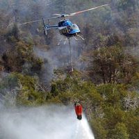 Amplio operativo para sofocar un incendio provocado por la caída de un rayo