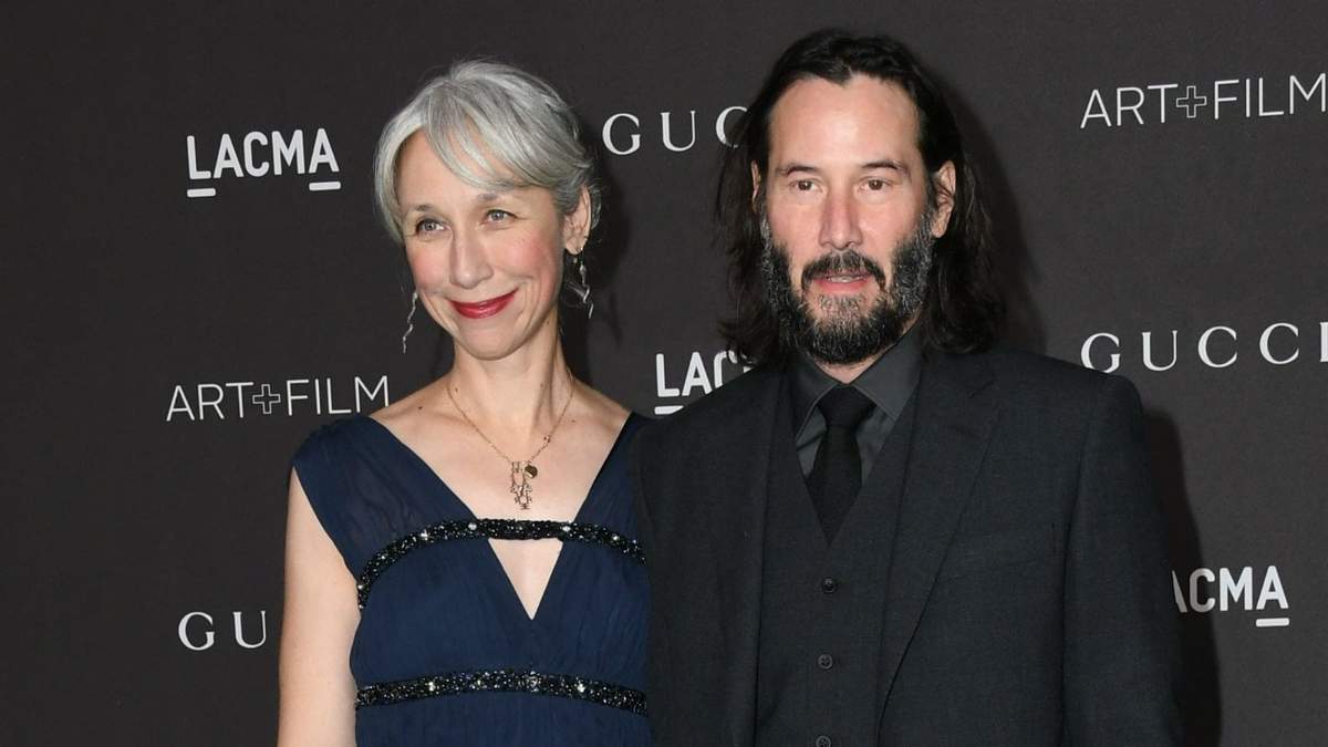 Alexandra Grant y Keanu Reeves. Fuente: (Twitter)