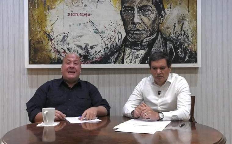 Enrique Alfaro, gobernador de Jalisco, y Juan Partida Morales, secretario de Hacienda