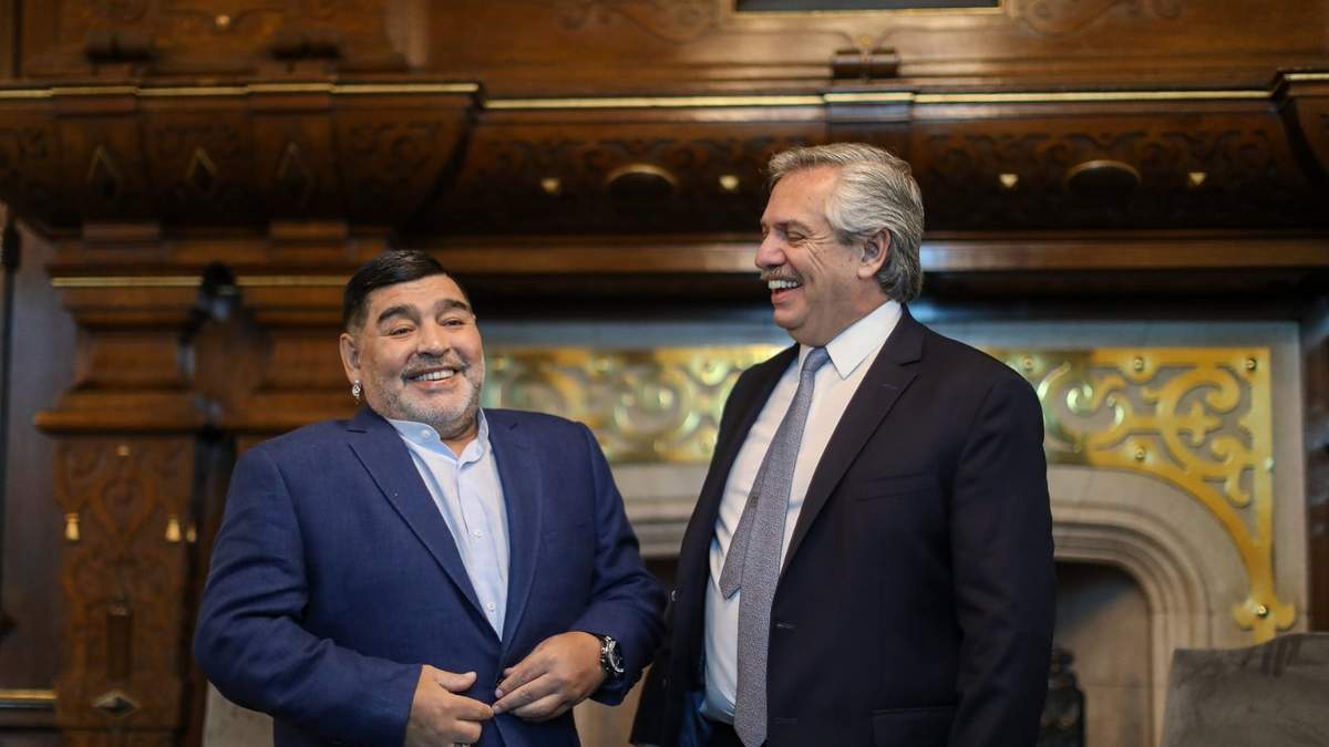 Alberto Fernández y Diego Maradona. Fuente: (Instagram)