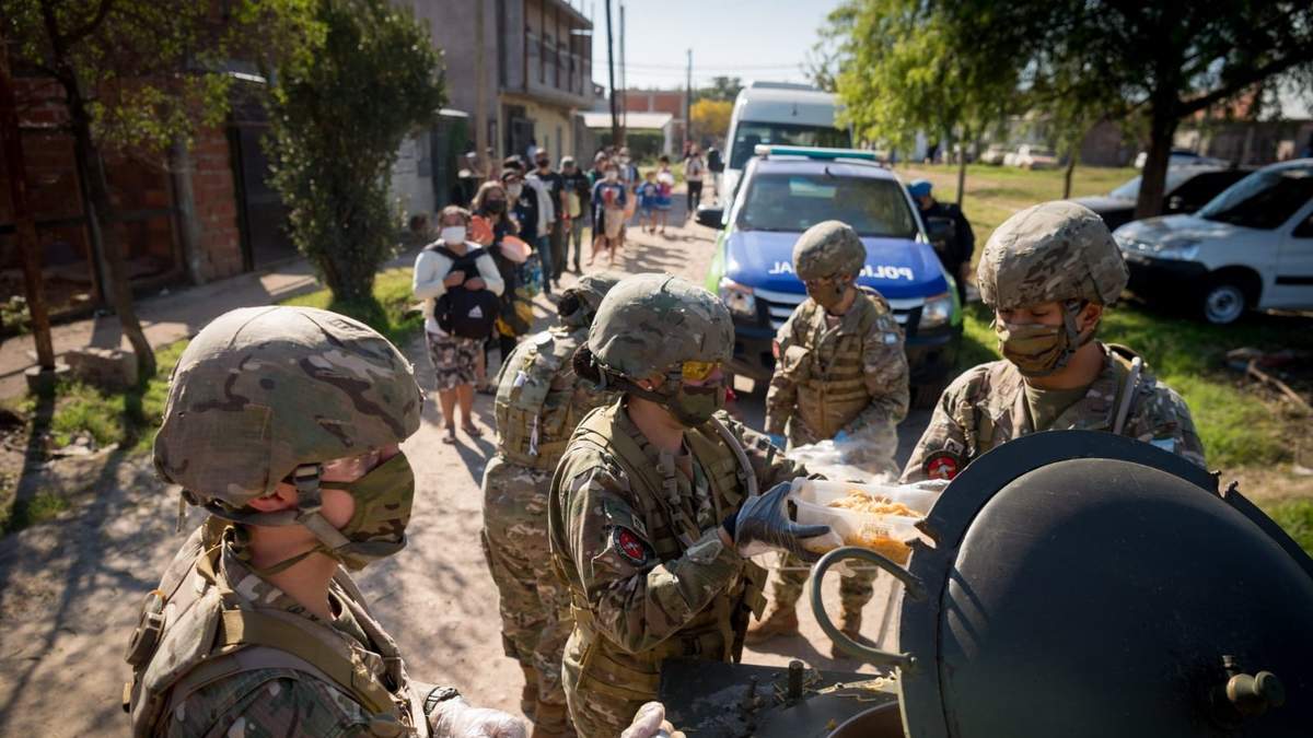 Soldados del Ejército nacional en Neuquén. Fuente: (Twitter)
