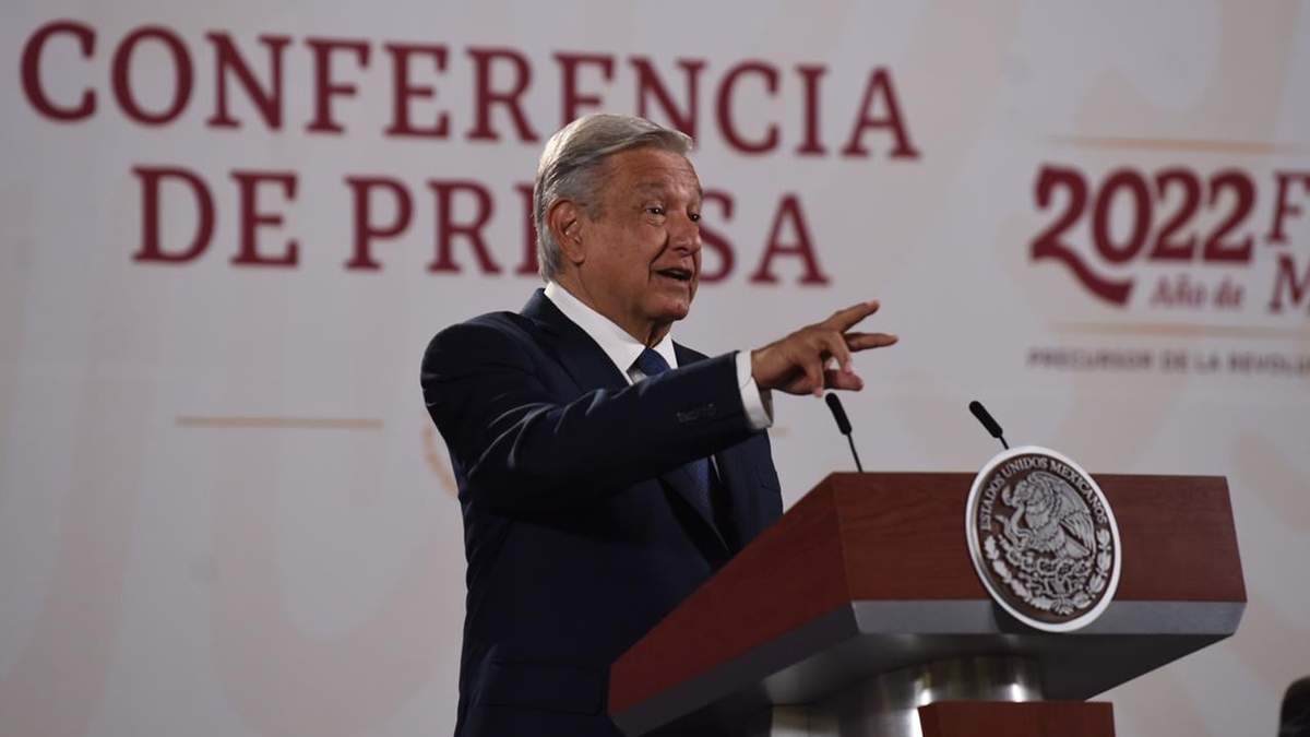 El mandatario durante la conferencia matutina