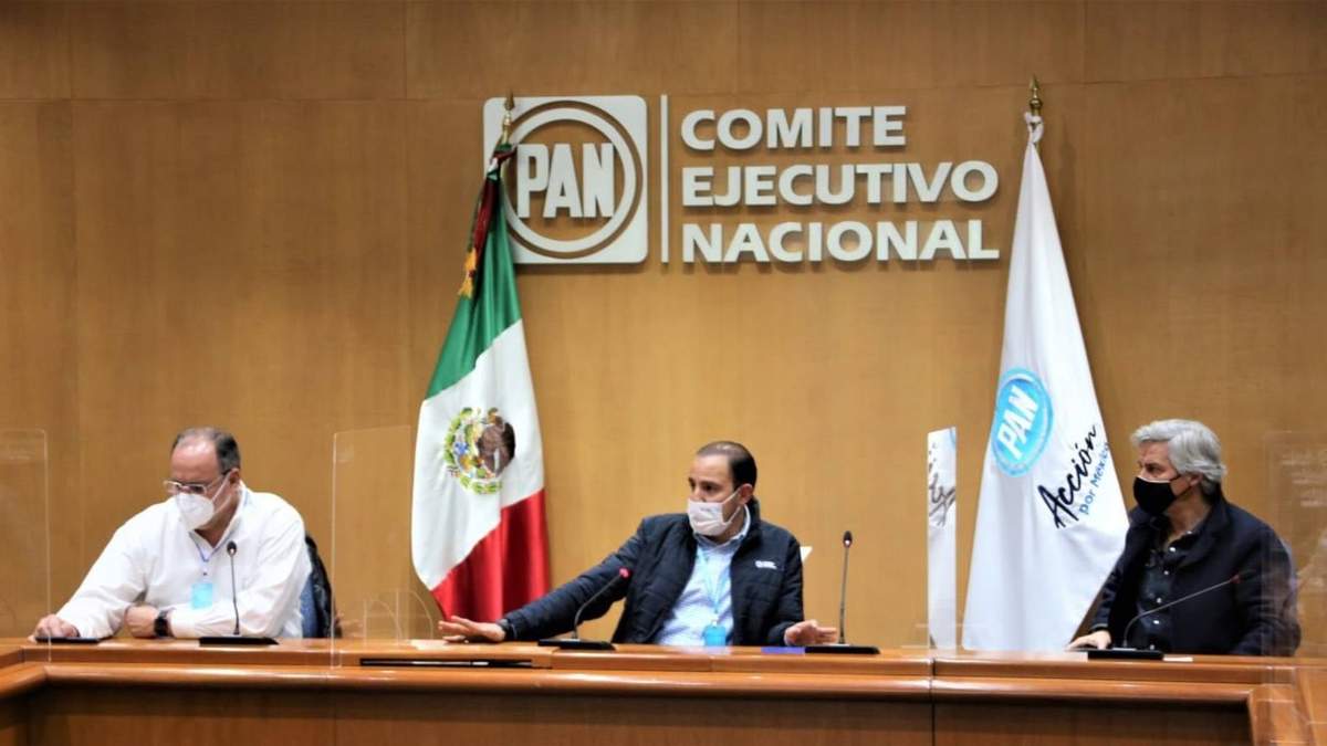 Gustavo de Hoyos, Marko Cortés y Claudio X. González