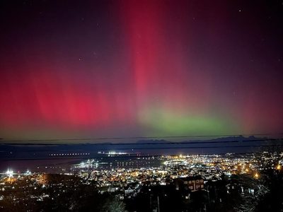 Podrían verse auroras australes en la Patagonia