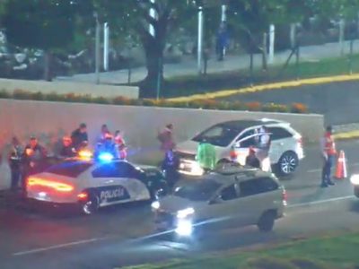 Automovilista herido en intento de asalto acude al AICM por ayuda (Video)