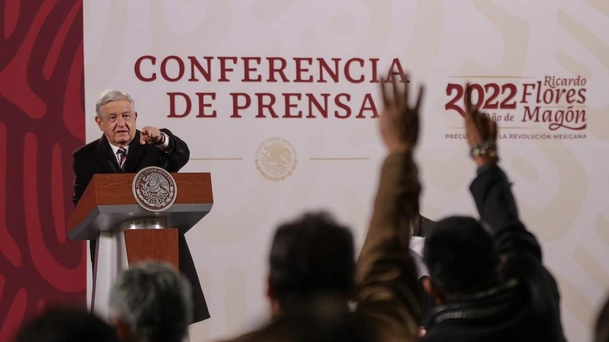 El presidente López Obrador en su conferencia