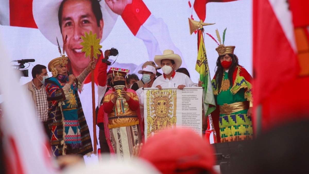 El candidato socialista Pedro Castillo