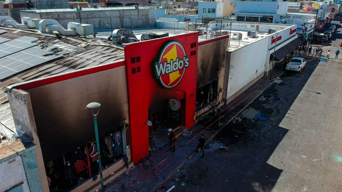 La tienda Waldo's que se incendió en 2025, Hermosillo, Sonora