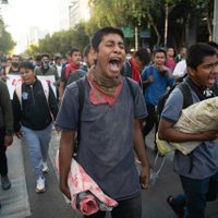 Ayotzinapa 9 años: Una marcha donde se sintió el enojo y la decepción con el gobierno de AMLO