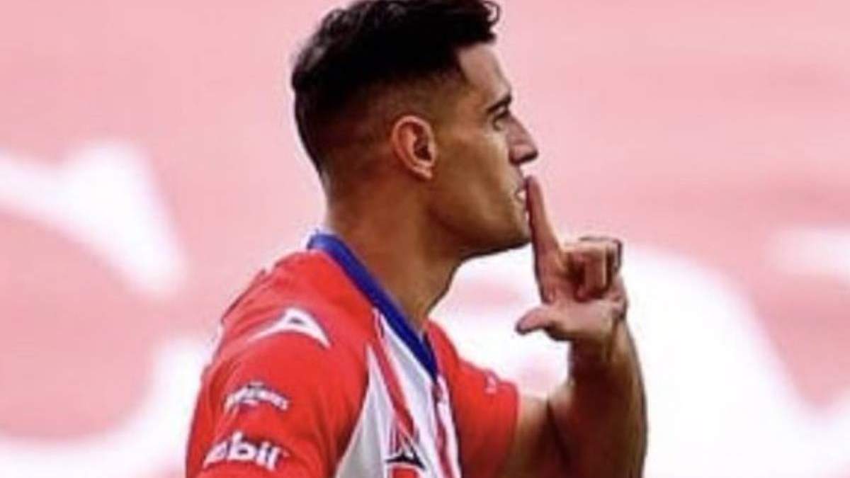 El jugador del club San Luis, Germán Berterame