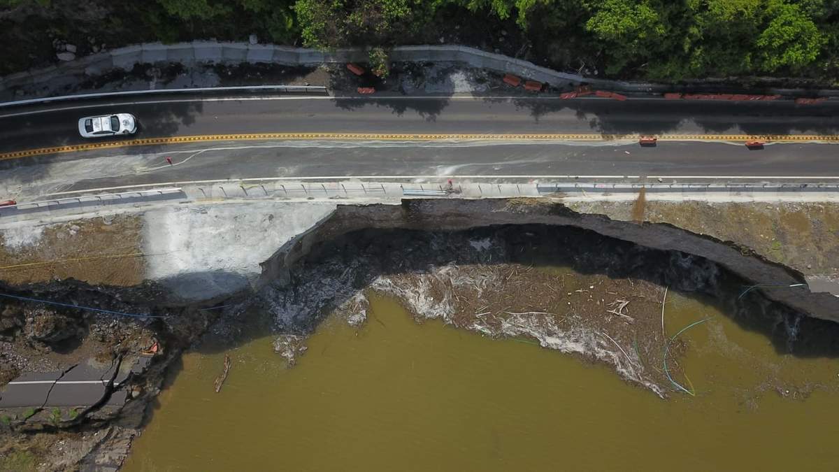 Tramo afectado en la autopista Siglo XXI