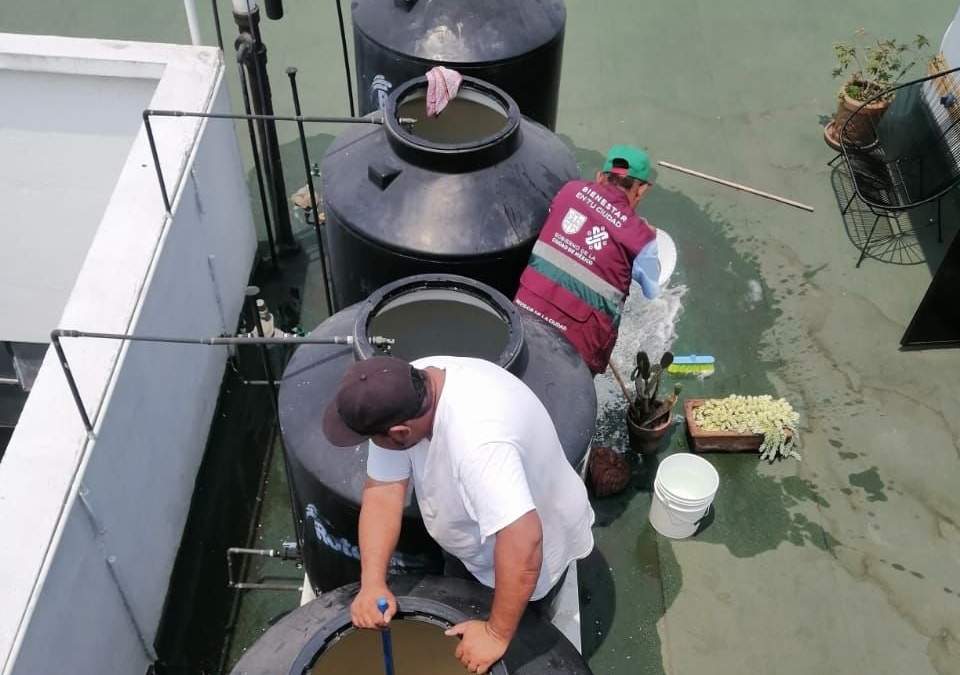 Continúa el lavado de tinacos y cisternas en Benito Juárez, informó el jefe de gobierno