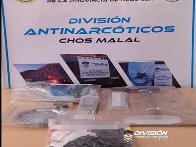 Desmantelaron otro kiosco de narcomenudeo en Chos Malal