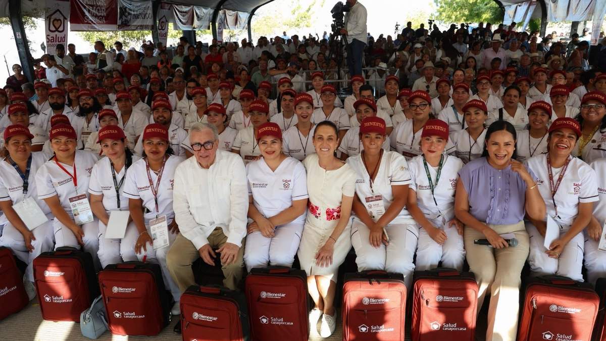 Sheinbaum da inicio a programa Salud Casa por Casa en San Luis Potosí, Sinaloa y Jalisco