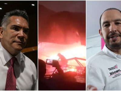 "Abrazo solidario por desafortunado suceso": Alito Moreno y Marko Cortés por colapso en NL