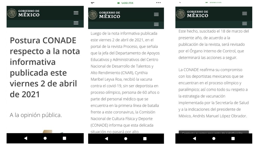 conade primer comunicado