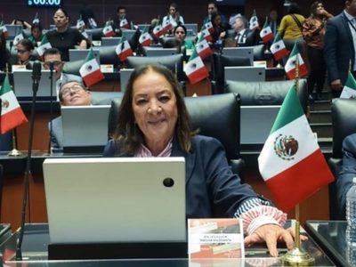 Petardo lanzado al Senado lesionó a la legisladora morenista Lucía Trasviña