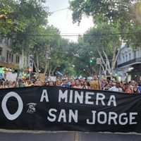 Las imágenes aéreas de la marcha que preocupa al gobierno