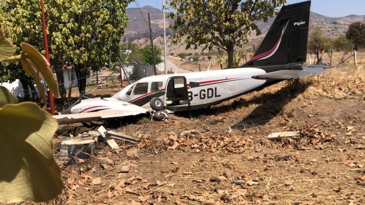 La avioneta en la que viajaba la alcaldesa de Tepic, Geraldine Ponce