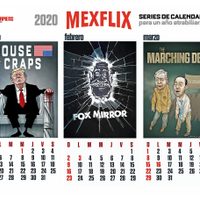 2020 Mexflix Series de Calendario para un año atrabiliario