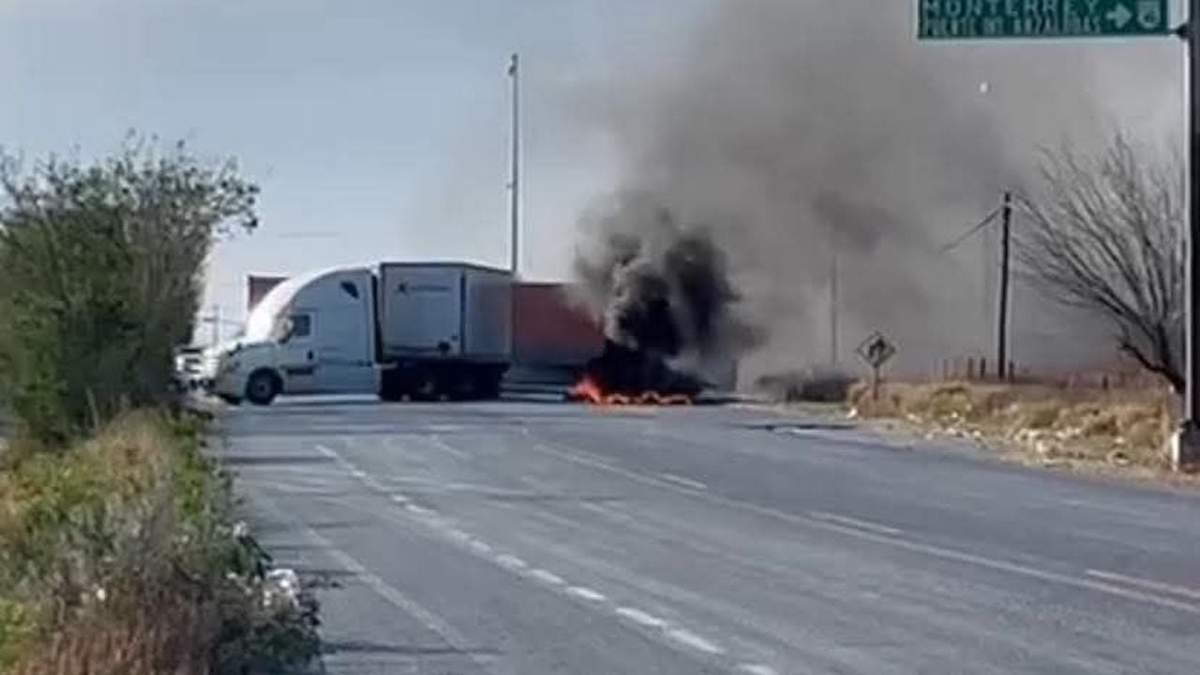 Uno de los bloqueos en Reynosa