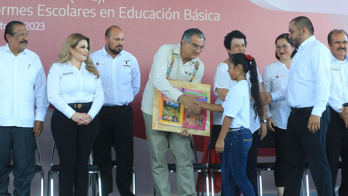 Tamaulipas participa con el presidente López Obrador en ceremonia del nuevo ciclo escolar