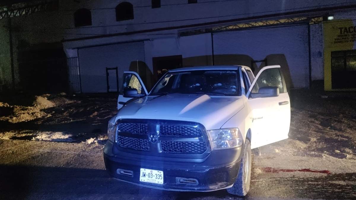 La camioneta en la que viajaban las víctimas