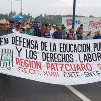 Maestros de la CNTE inician paro de tres días en Michoacán