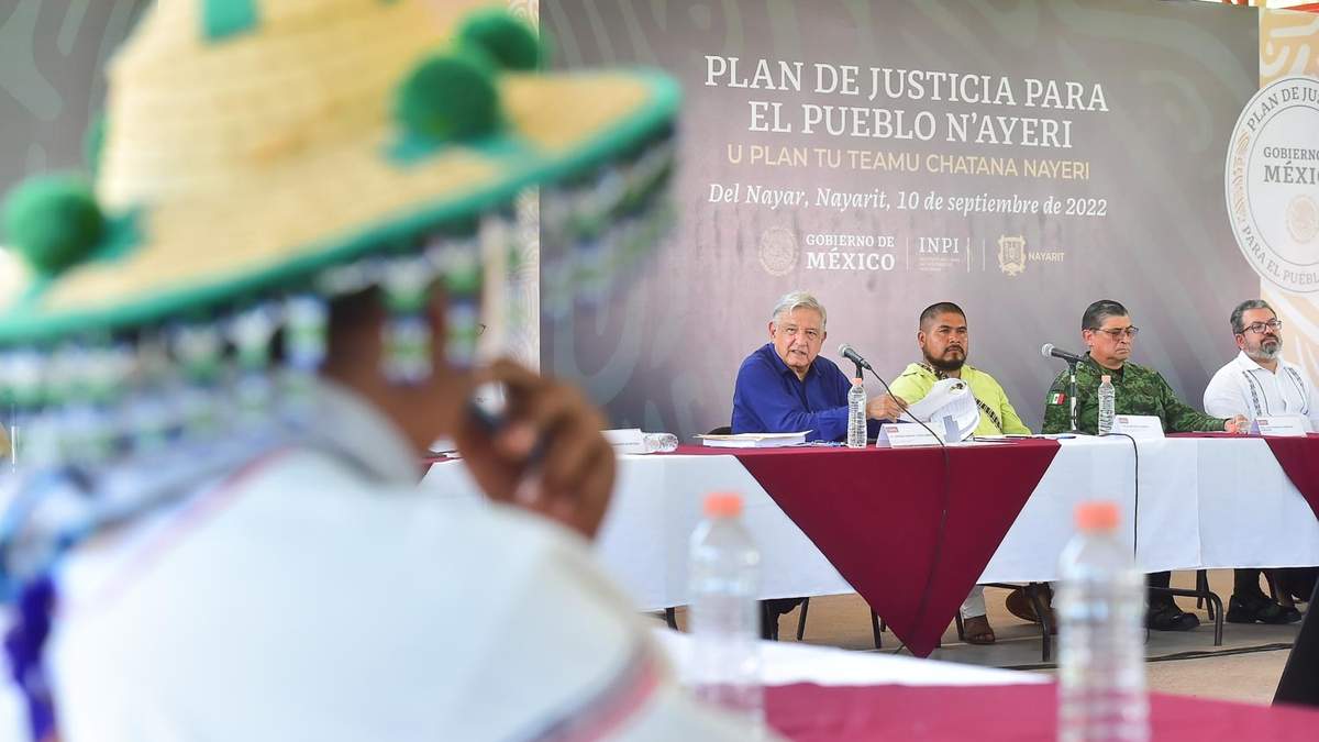 El presidente durante la presentación del plan de justicia