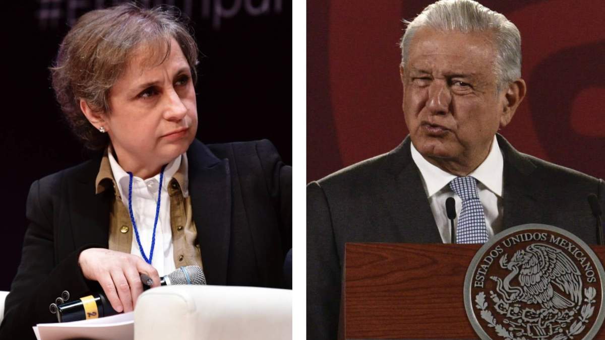 La periodista Carmen Aristegui y el presidente López Obrador