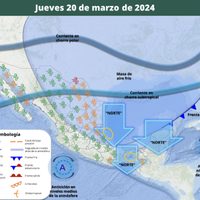 Así impactará la masa de aire frío del frente 36 entre lunes y jueves con lluvias y vientos fuertes
