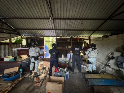 Desmantelan narcolaboratorio en Yautepec, Morelos