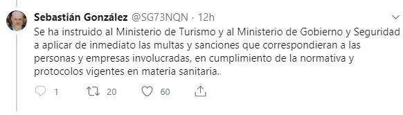 Tuit del jefe de gabinete