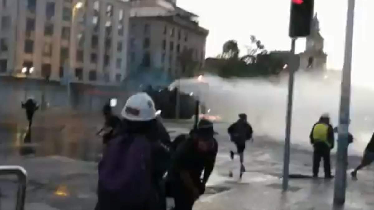 Las protestas se registraron en la ciudad de Santiago