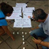 El 'Ustedes quieren votos, nosotros justicia”, también resuena en Colima