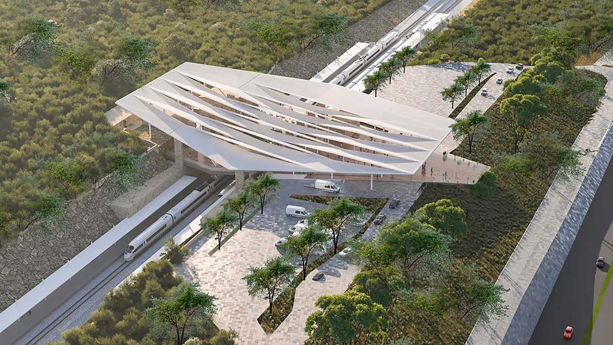 Render del proyecto del Tren Maya