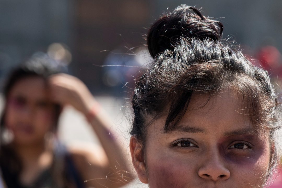 Mujer golpeada Foto Octavio Gómez