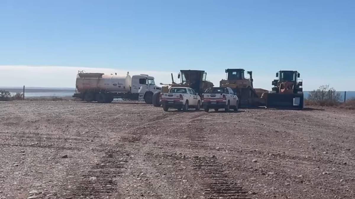 La comunidad mapuche impidió el uso de las máquinas. Fuente: (Facebook)