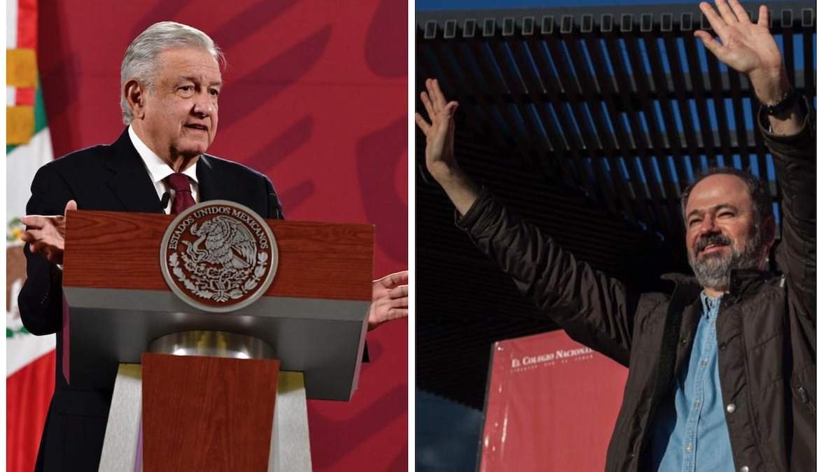 Andrés Manuel López Obrador y Juan Villoro