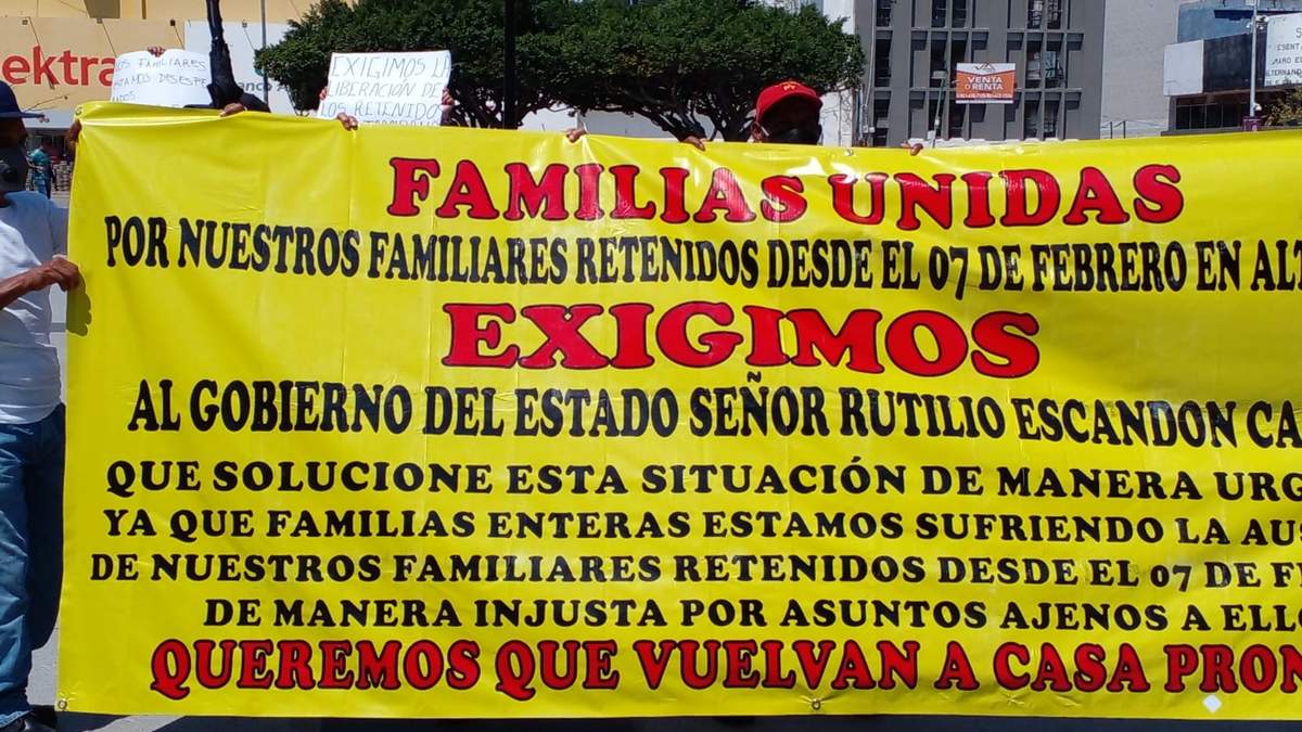 Marcha de familiares de retenidos