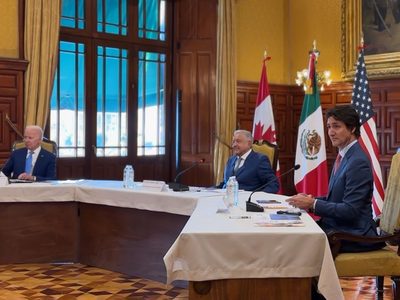 Este fue el menú de la cena oficial que AMLO ofreció a Biden y Trudeau en Palacio Nacional