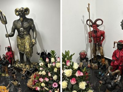 Así es el inquietante altar satánico que la SSC descubrió en la Morelos (FOTOS)