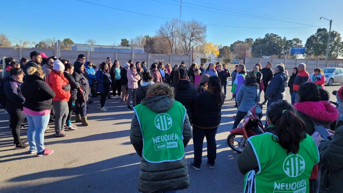 Trabajadores de ATE Neuquén en Centenario. Fuente: (Facebook).