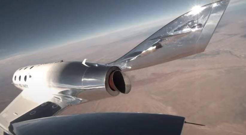 El avión alado de Virgin Galactic
