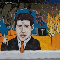 Borran mural que criticaba a Samuel García y Colosio en el centro de Monterrey