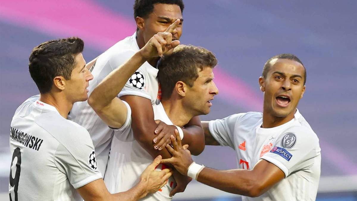 El Bayern festeja ante el Barça. Fuente (Instagram)